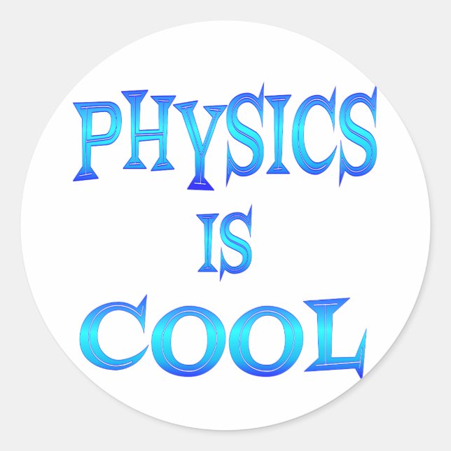 Sticker Rond La physique est Cool (Devant)
