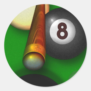 Sticker Rond La piscine de Eight Ball et les Billiards