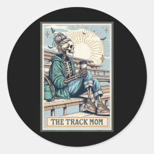 Sticker Rond La Piste Maman Skeleton Tarot Card Runner M