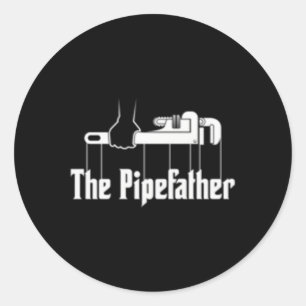 Sticker Rond La plomberie de plomberie Pipefather