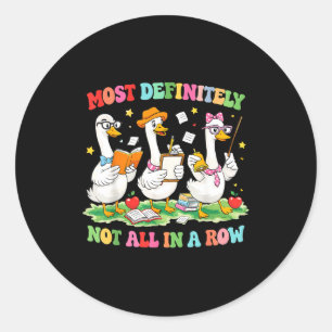 Sticker Rond La plupart pas tous d'affilée professeur drôle ama
