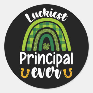 Sticker Rond La plus chanceuse de chaque école St Patrick's Day