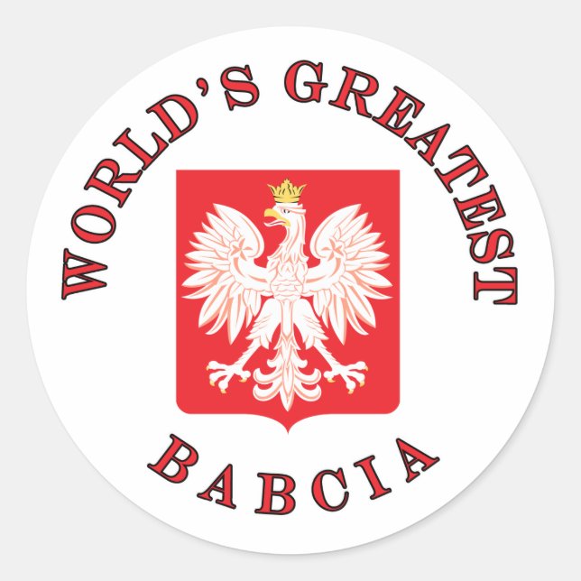 Sticker Rond La plus grande Babcie du monde (Devant)
