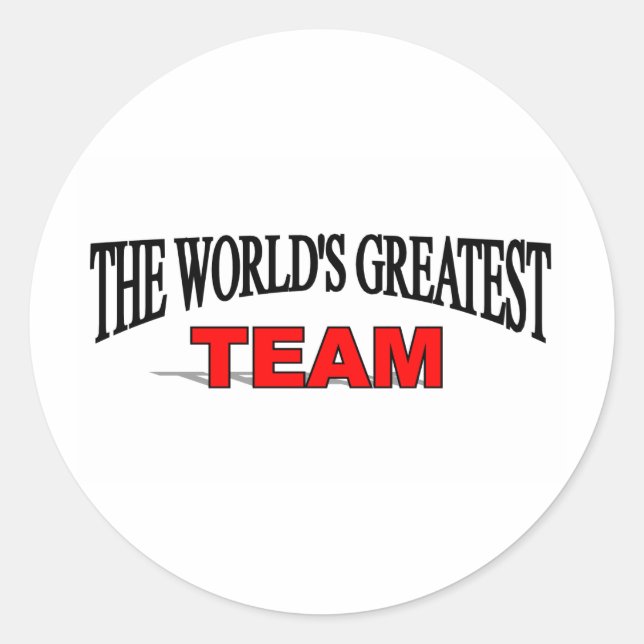 Sticker Rond La plus grande équipe du monde (Devant)