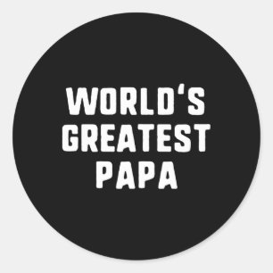 Sticker Rond La Plus Grande Famille De Papa Du Monde