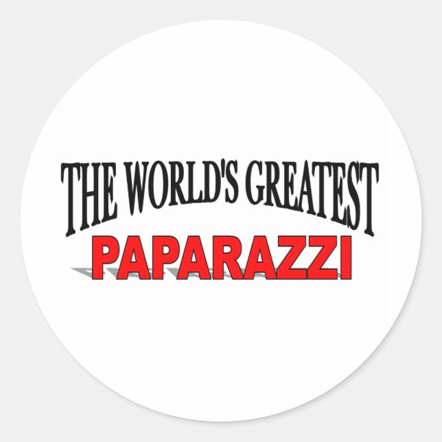 Sticker Rond La plus grande Paparazzi du monde (Devant)