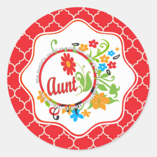 Sticker Rond La plus incroyable tante fantastique du monde