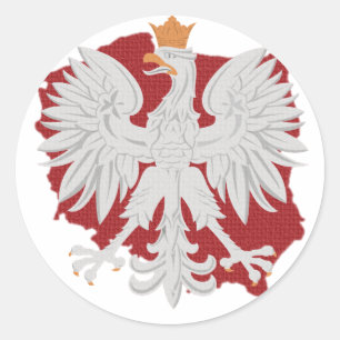 Sticker Rond La Pologne Eagle polonais