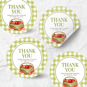 Sticker Rond La pomme de notre Baby shower oculaire