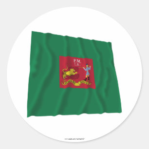 Sticker Rond La première Pennsylvanie fusille le drapeau