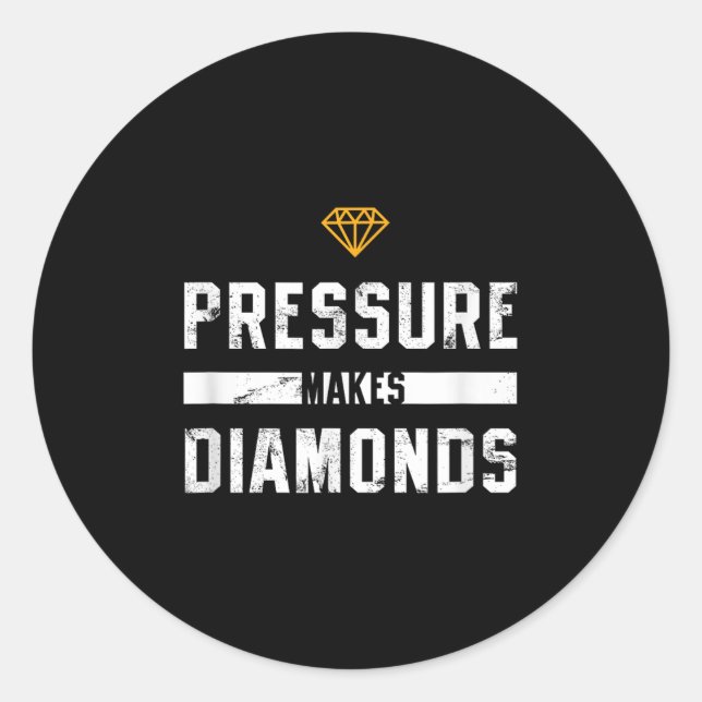 Sticker Rond La pression fait des diamants insrationnels et de  (Devant)