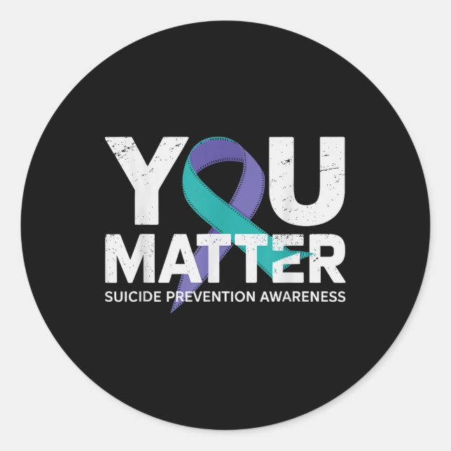 Sticker Rond La prévention des suicides arrête la sensibilisati (Devant)