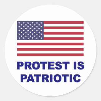 Sticker Rond La protestation est patriotique