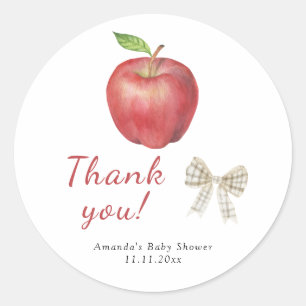 Sticker Rond La prunelle de nos yeux Baby shower Merci