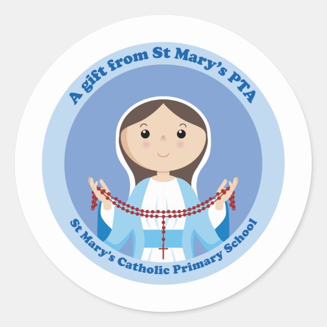 Sticker Rond La Pta primaire catholique de StMary (Devant)