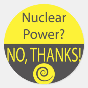 STICKER ROND LA PUISSANCE NUCLÉAIRE ? NON, MERCI !
