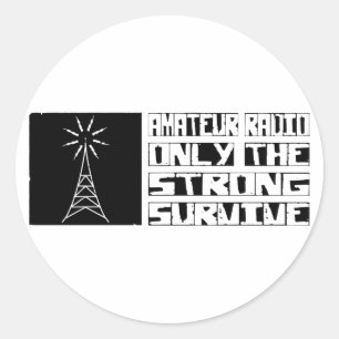 Sticker Rond La radio amateur survit