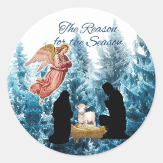 Sticker Rond La raison de la saison - Jésus