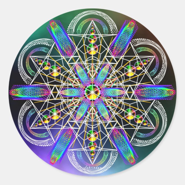 Sticker Rond La réalité est la fréquence (Devant)