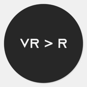 Sticker Rond La réalité virtuelle est plus grande que la réalit
