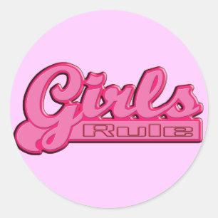 Sticker Rond La règle des filles