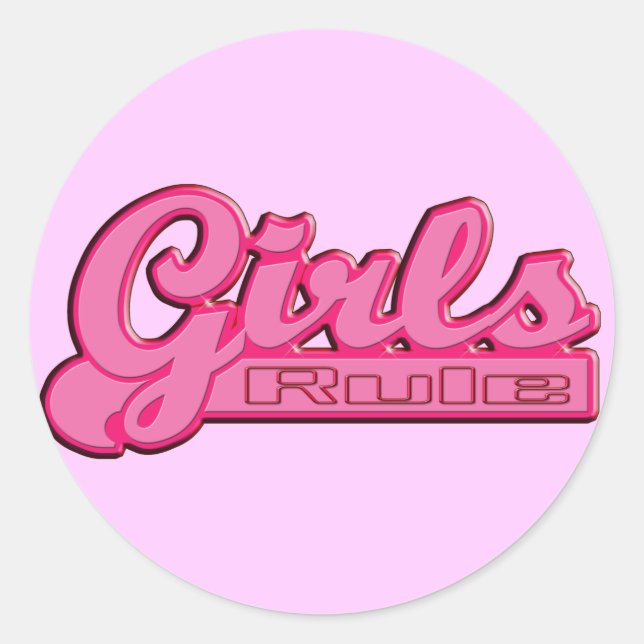 Sticker Rond La règle des filles (Devant)