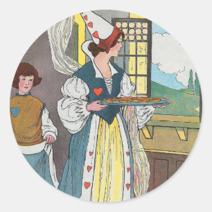Sticker Rond La Reine des Coeurs Fit Des Tartes, La Petite Rhym