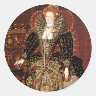 Sticker Rond La Reine Elizabeth I de l'Angleterre