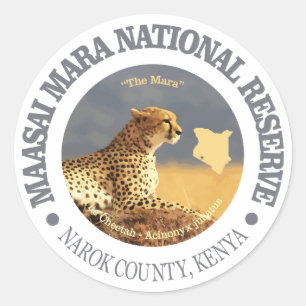 Sticker Rond La réserve nationale de Massai Mara