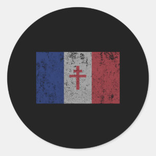 Sticker Rond La Résistance Le Drapeau Français France Paris 2èm