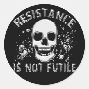STICKER ROND LA RÉSISTANCE N'EST PAS FUTILE
