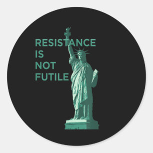 Sticker Rond La Résistance N'Est Pas Futile Graphique