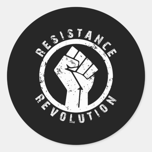 Sticker Rond La Révolution de la résistance noire contre la cor (Devant)