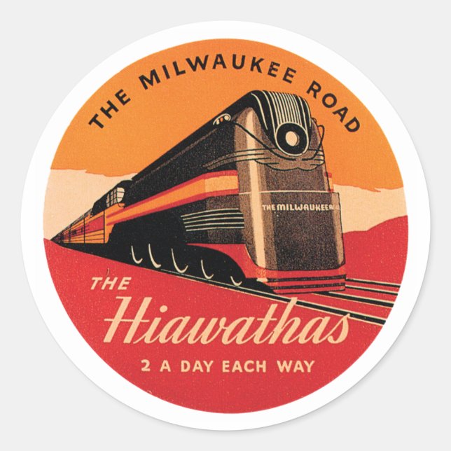 Sticker Rond La route Milwaukee (Devant)