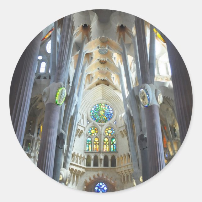 Sticker Rond La Sagrada Familia (Devant)