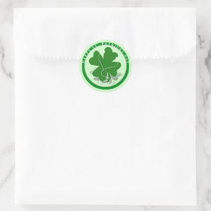 Sticker Rond La Saint-Patrick Clover iRlandais