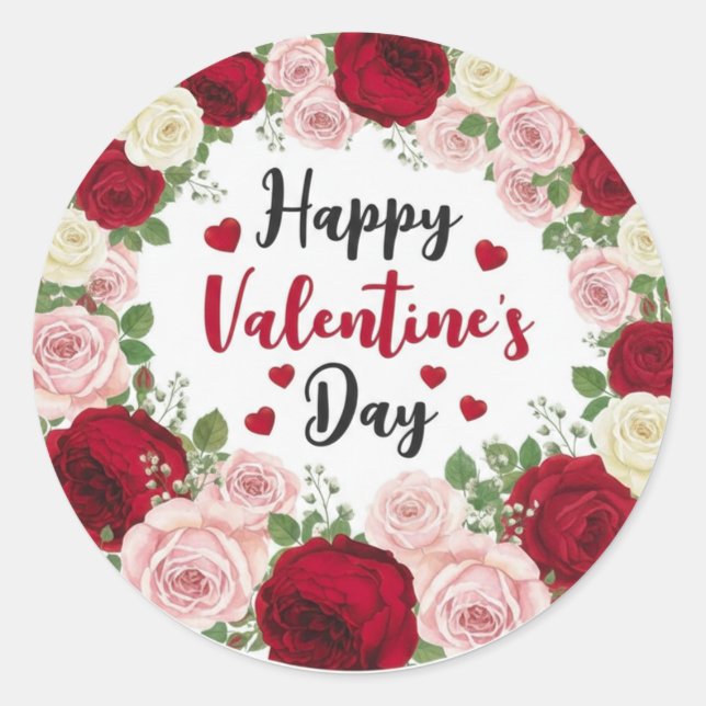 Sticker Rond La Saint-Valentin (Devant)