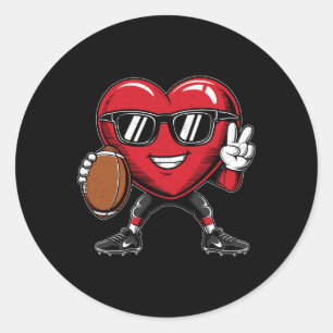 Sticker Rond La Saint-Valentin Cœur Garçons Filles Jouant Au Fo