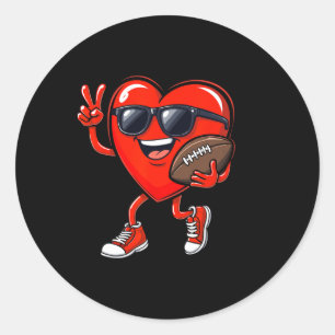 Sticker Rond La Saint-Valentin Cœur Garçons Filles Jouant Au Fo