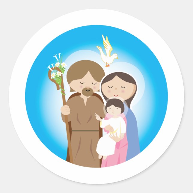 Sticker Rond La Sainte Famille (Devant)