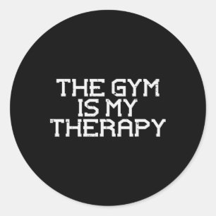 Sticker Rond La Salle De Fitness Est Ma Thérapie Exercice Fitne