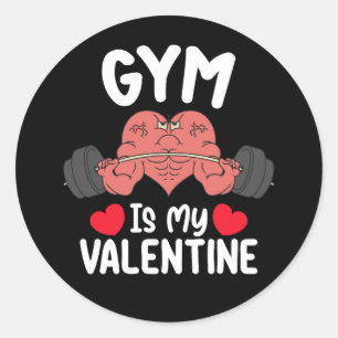 Sticker Rond La Salle De Sport Est Ma Saint-Valentin Fitness Ex