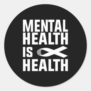 Sticker Rond La santé mentale compte La santé mentale est de la