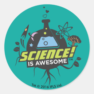 Sticker Rond La science est géniale