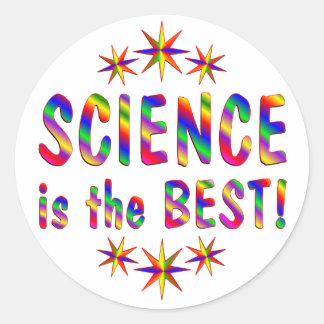 Sticker Rond La science est la meilleure