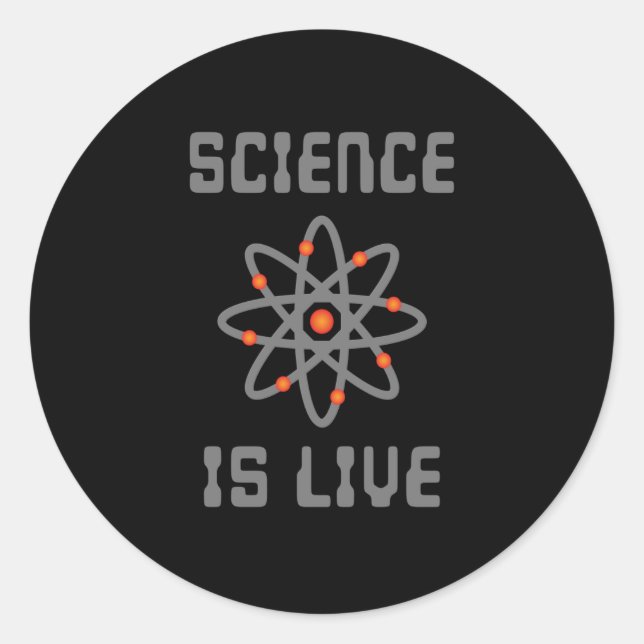 Sticker Rond La science est la vie (Devant)