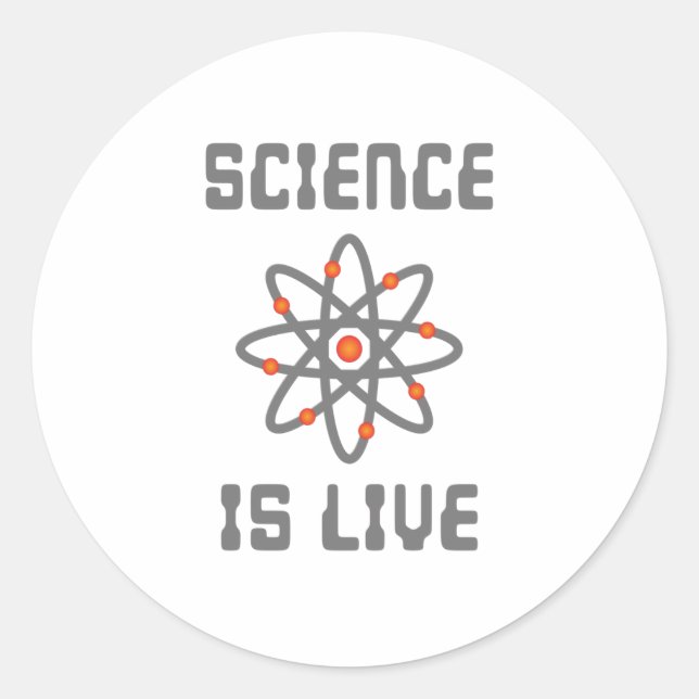 Sticker Rond La science est la vie (Devant)