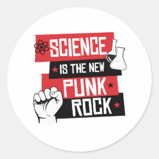 STICKER ROND LA SCIENCE EST LE NOUVEAU ROCHER DE PUNK