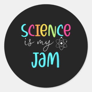 Sticker Rond La science est ma passion Prof de science mignon C