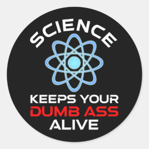 Sticker Rond La Science Garde Vivante Votre Bande-Nue